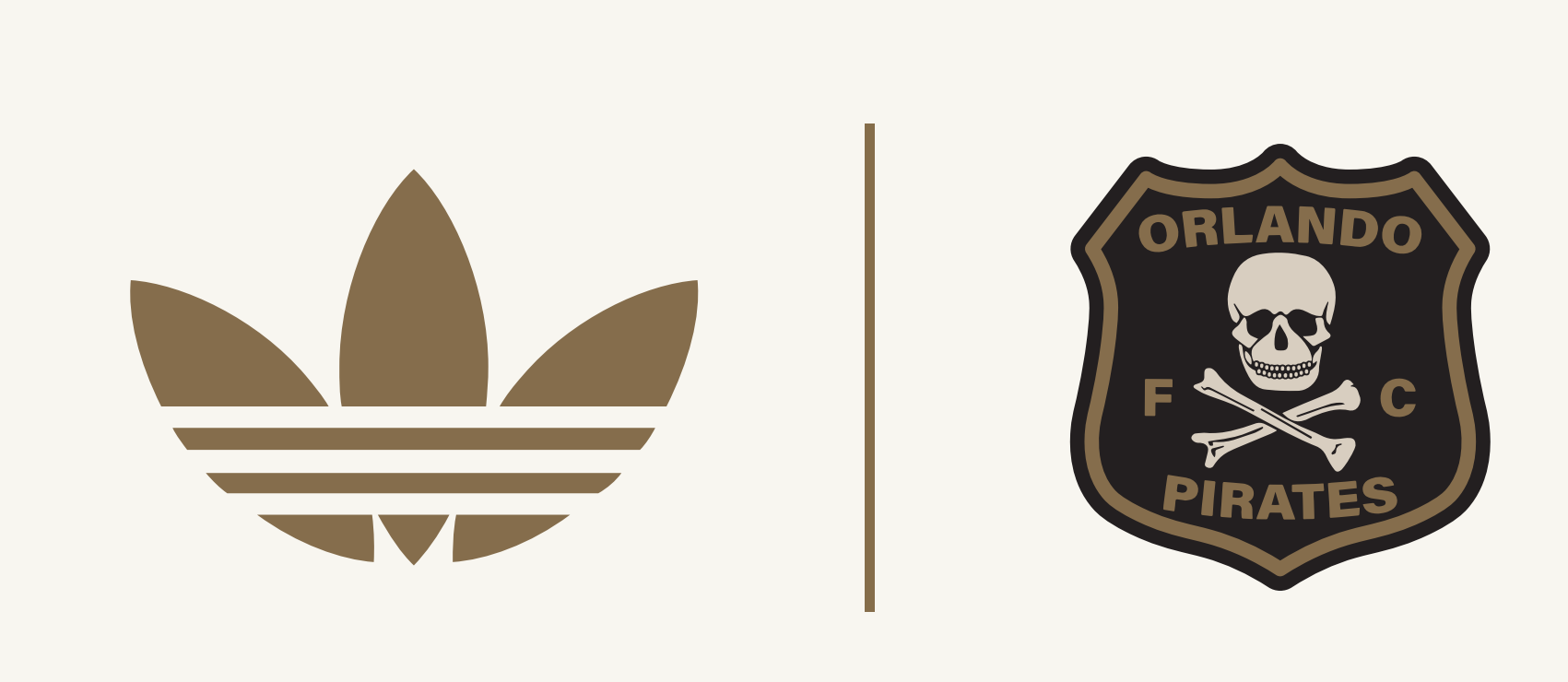 Orlando Pirates × adidas Away lock-up — trefoil logo